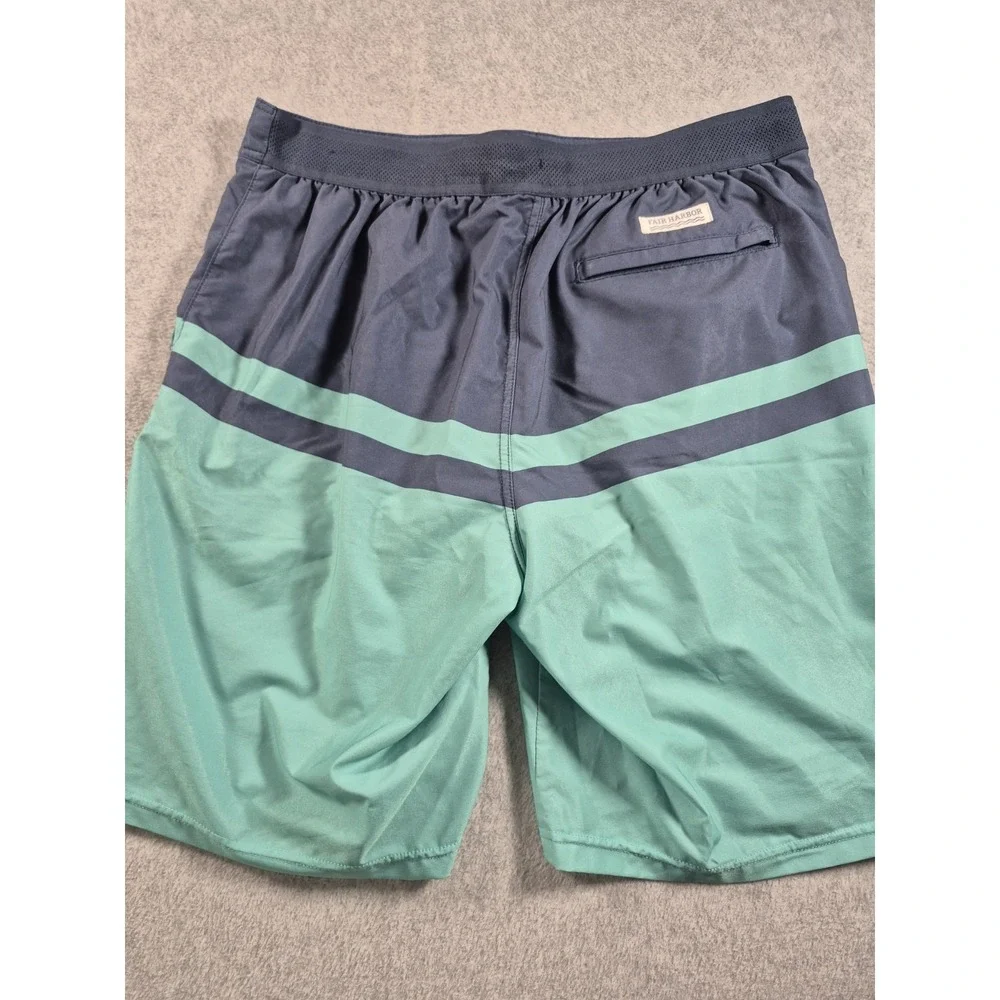 Fair Harbor Swim Trunks Shorts Lined Blue Prep Surf Wear 8